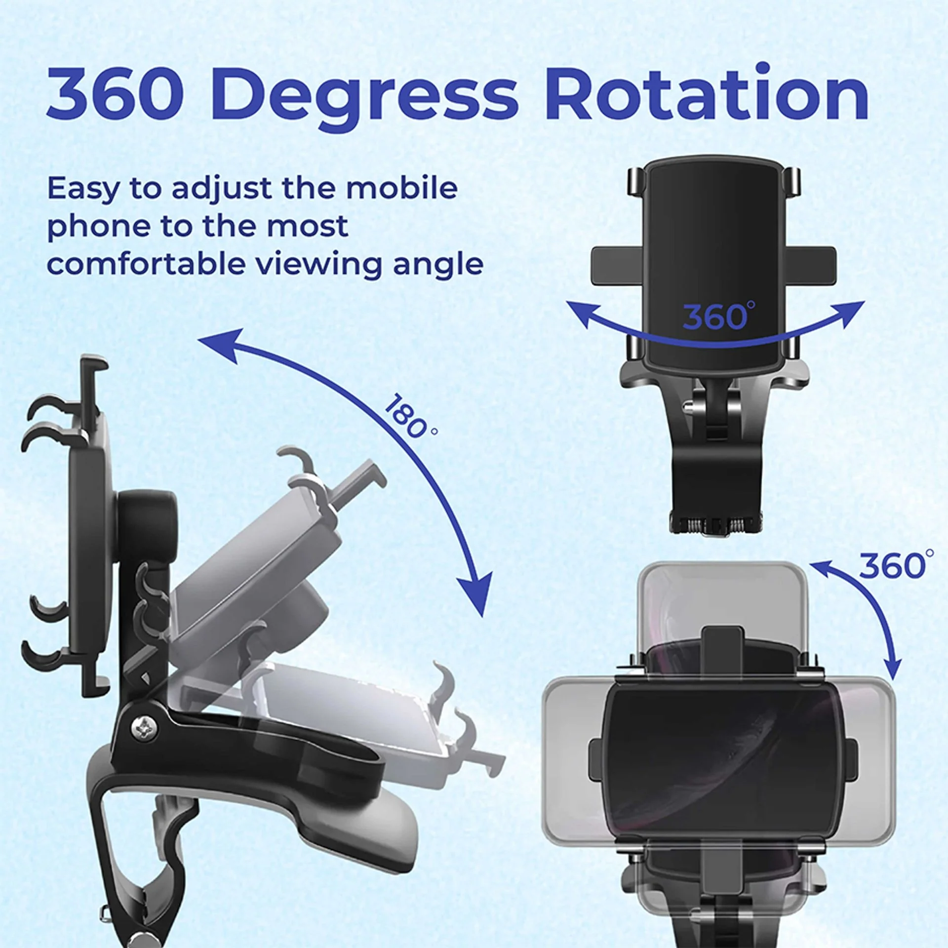 Universal 360° Dashboard Phone Holder - Image 3