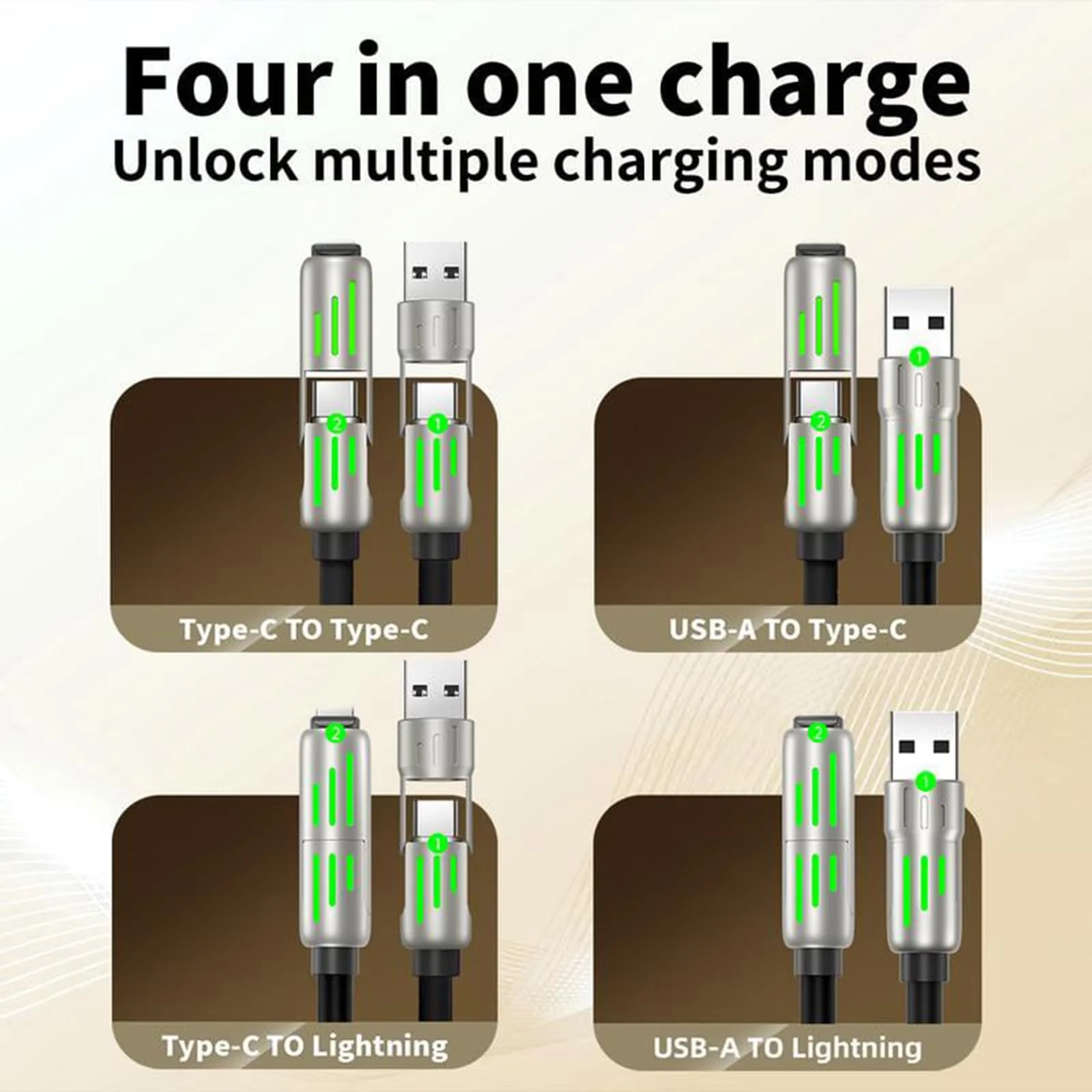 🔥4-in-1 USB Charging Cable fast charging MAX 240W - Image 7