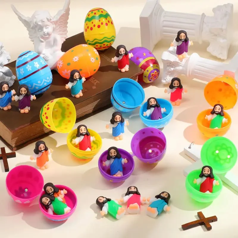 ✝️Christian Easter Surprise Eggs: Pre‑Filled Eggs with Mini Jesus Figures – Share Hope & Faith This Spring🌸 - Image 2