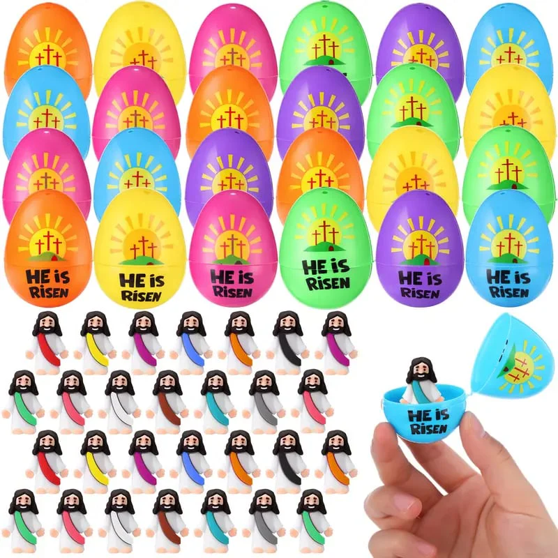 ✝️Christian Easter Surprise Eggs: Pre‑Filled Eggs with Mini Jesus Figures – Share Hope & Faith This Spring🌸 - Image 4