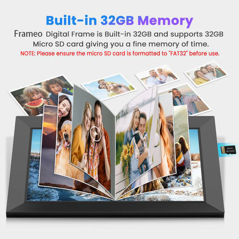 10.1" WiFi Digital Photo Frame – HD Touch Screen, 32GB Storage - Image 4