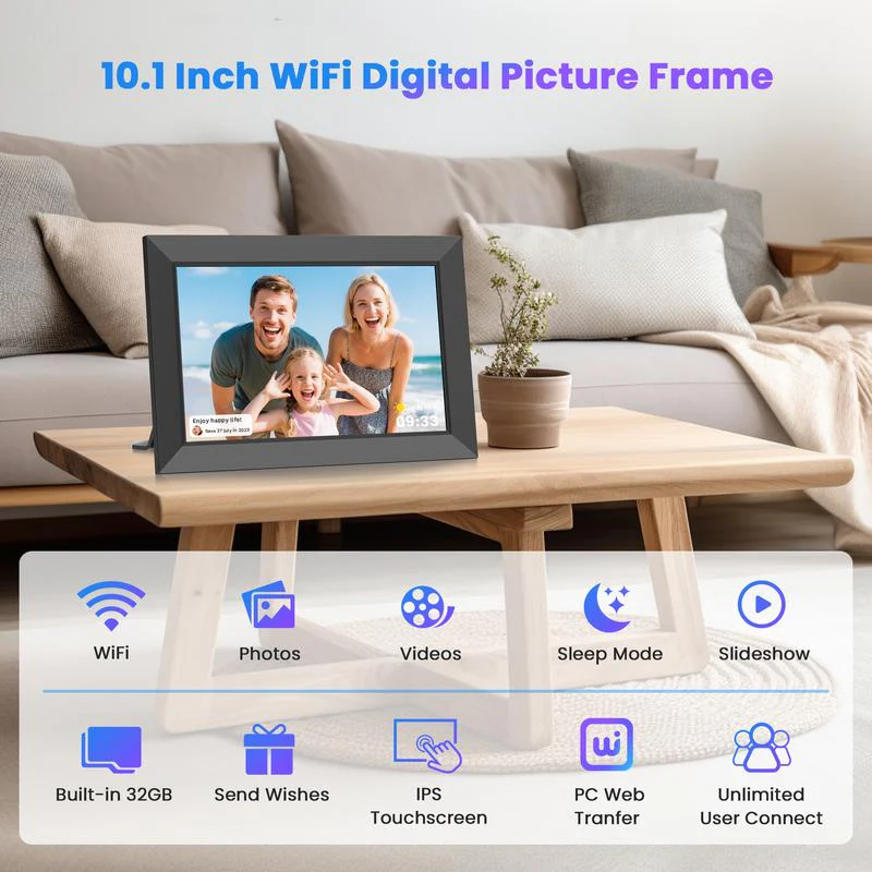 10.1" WiFi Digital Photo Frame – HD Touch Screen, 32GB Storage - Image 8