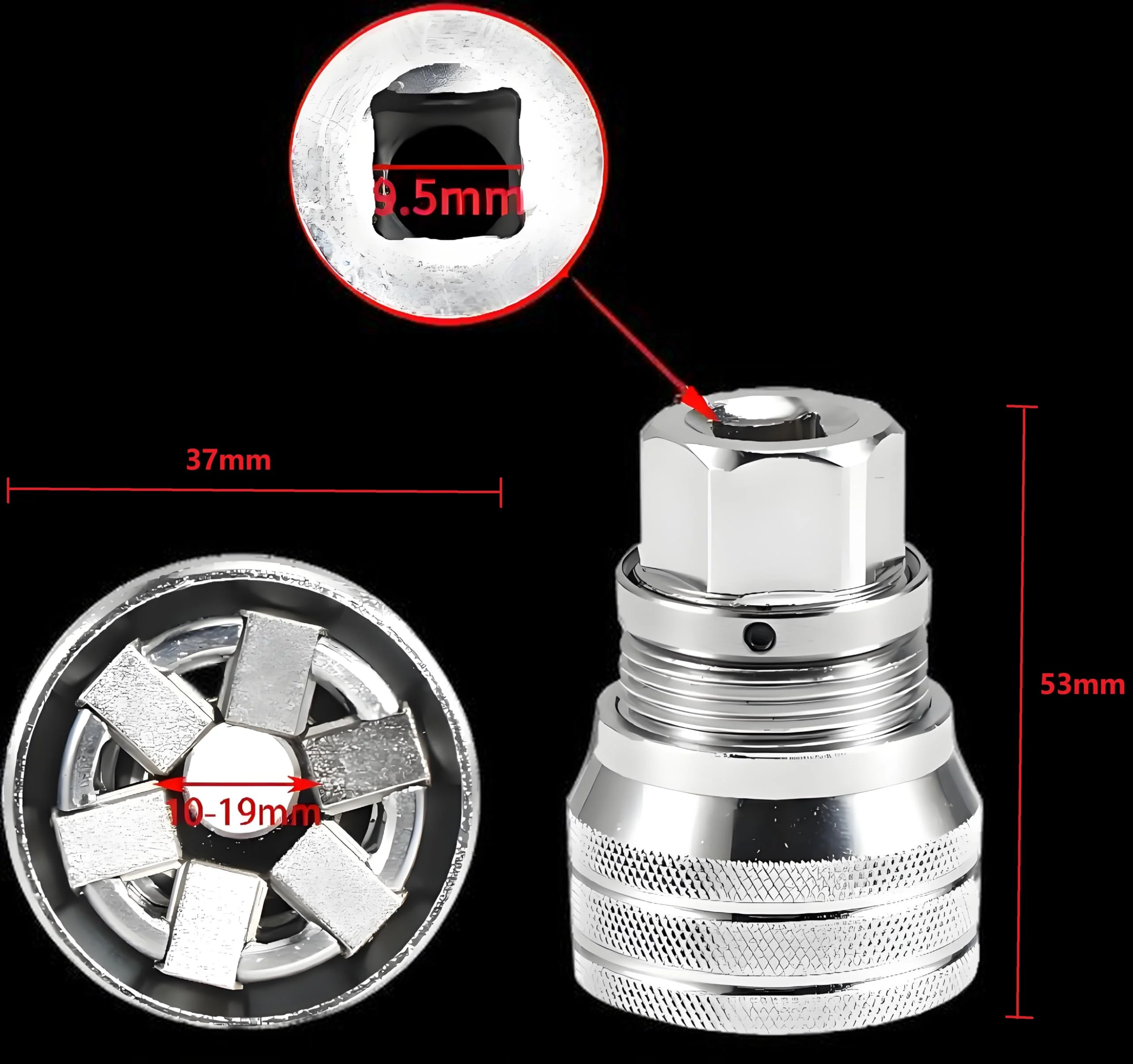 10-19mm Adjustable Universal Socket Wrench - Image 5