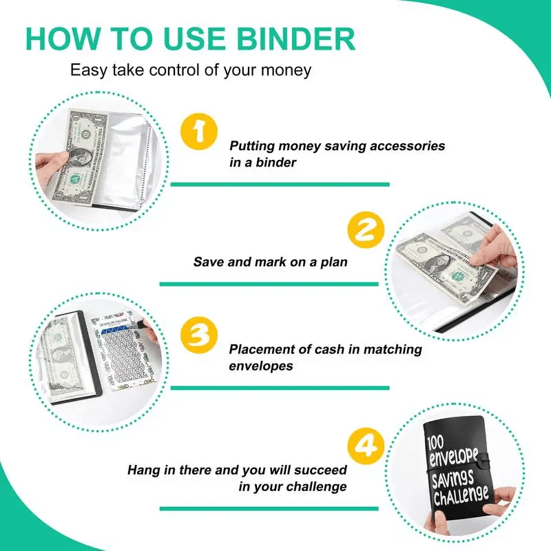 🔥✉️100 Envelope Savings Challenge Book - Image 6