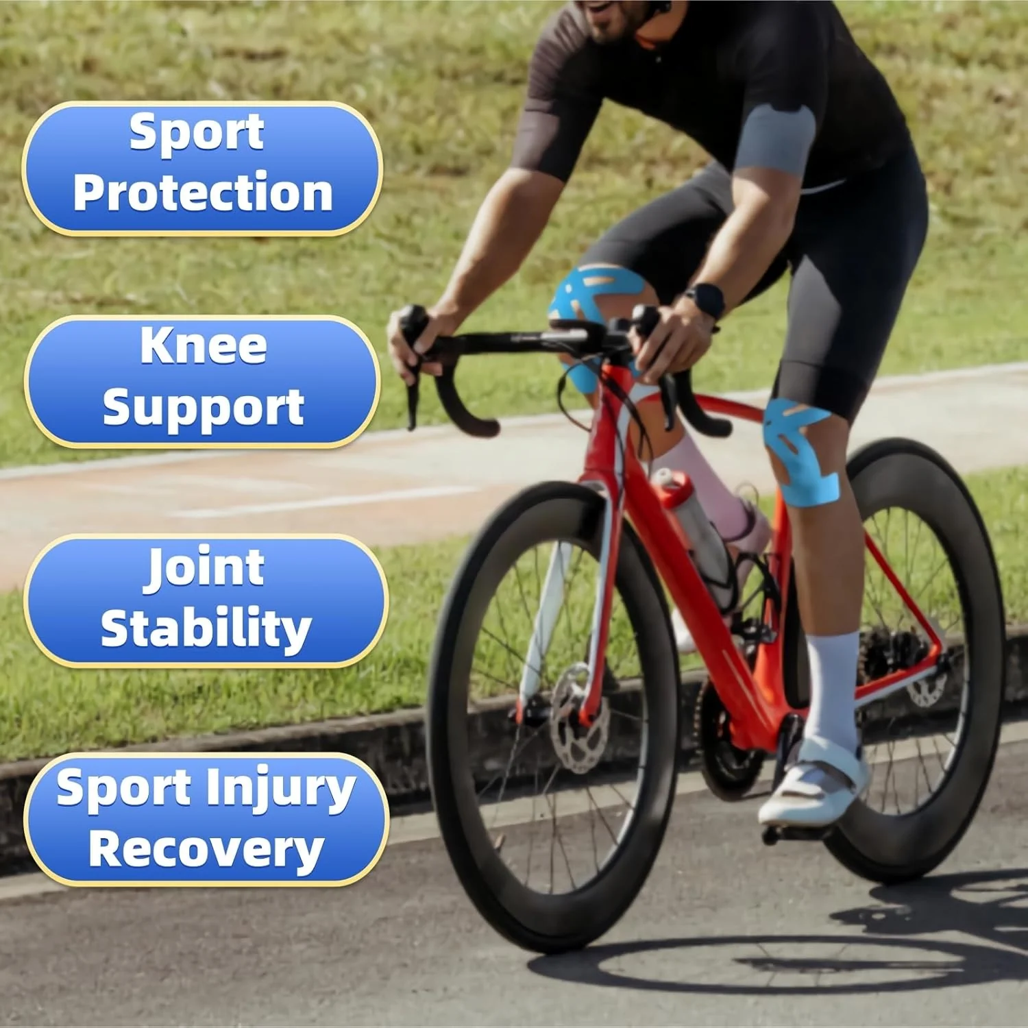 10pcs Precut Kinesiology Tape For Knees - Image 4