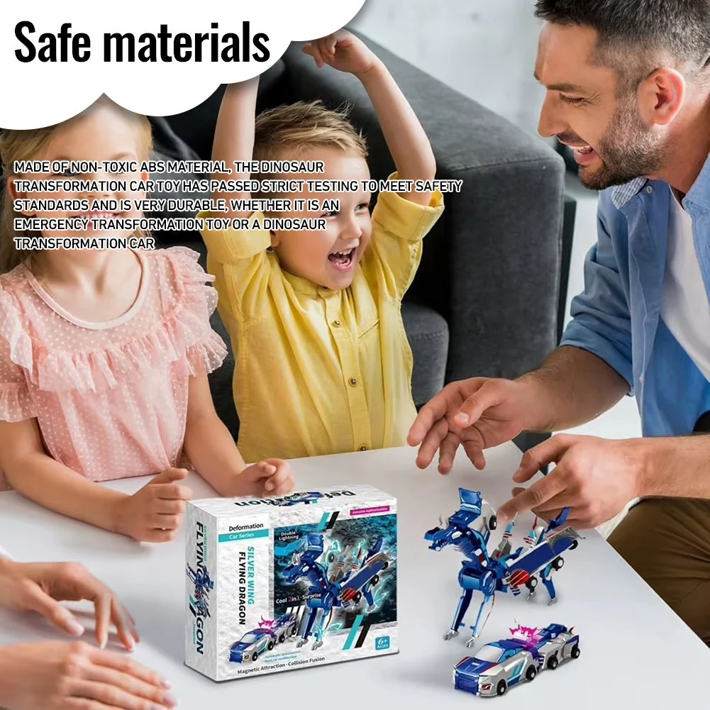 💥 2 In 1 Collision Transforming Dinosaur Car Toy - Image 4