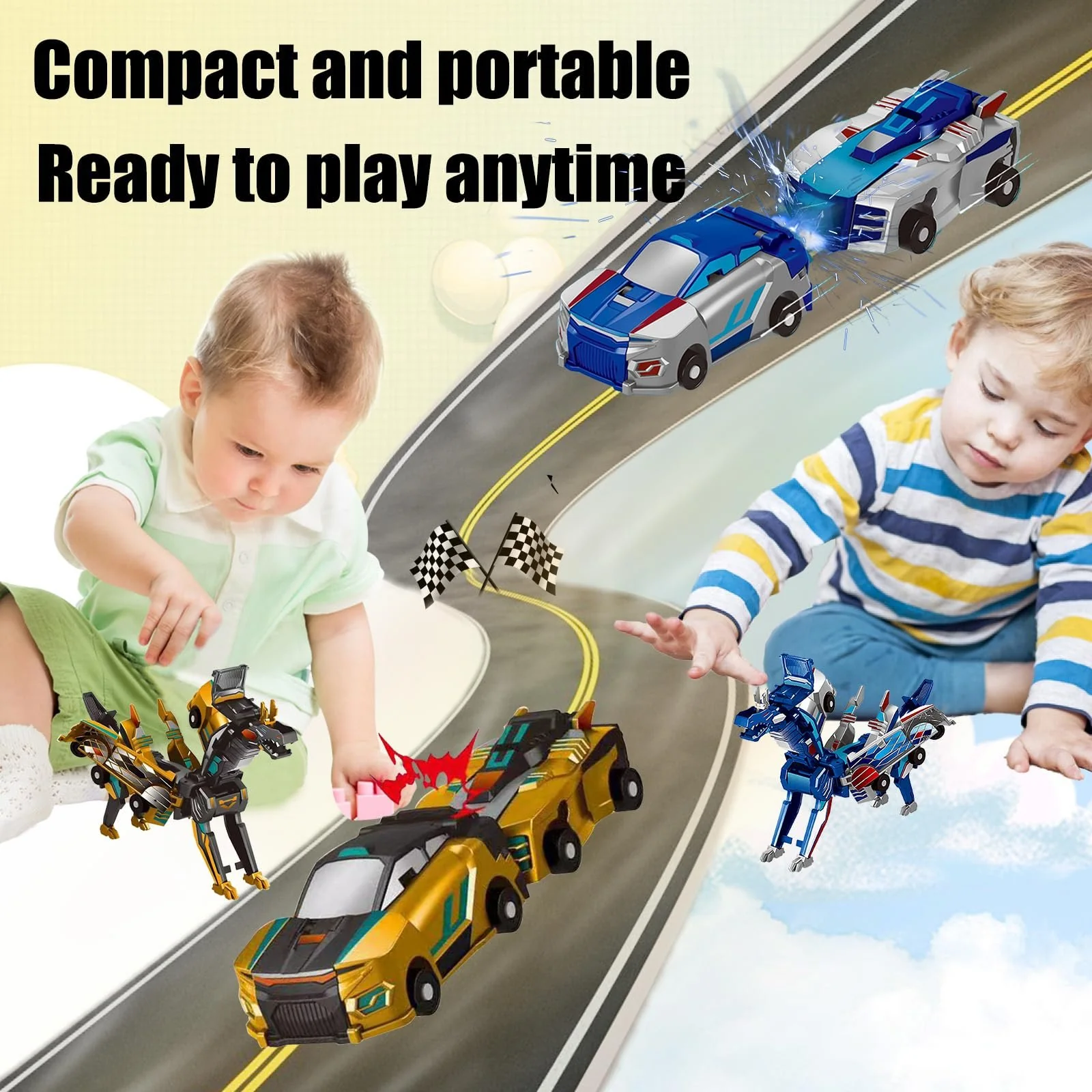 💥 2 In 1 Collision Transforming Dinosaur Car Toy - Image 5