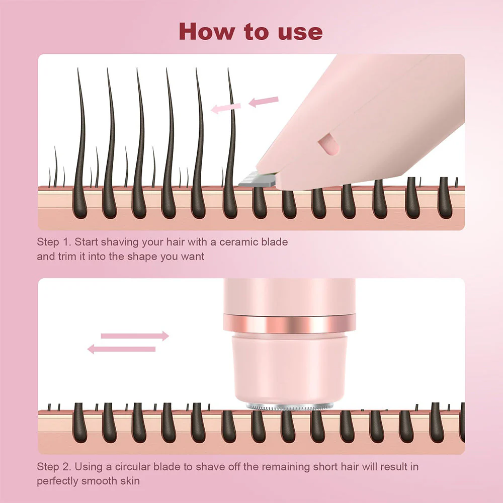 2-in-1 Painless Bikini Hair Trimmer - Image 3