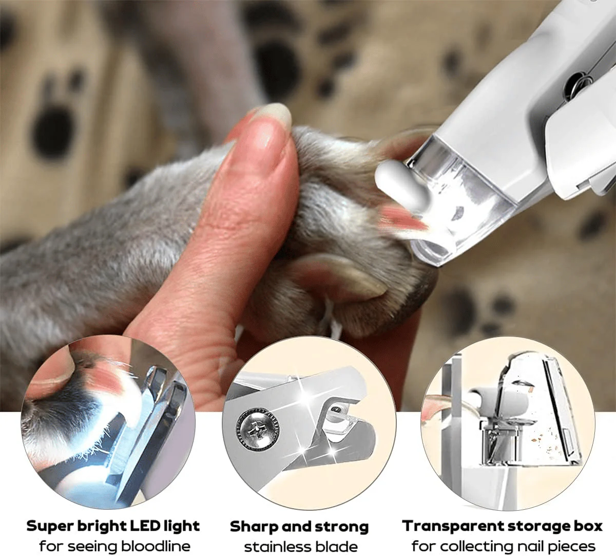 2-in-1 Pet Nail Clipper & Grinder with LED Light - Image 3