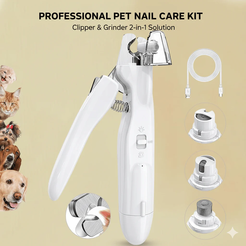 2-in-1 Pet Nail Clipper & Grinder with LED Light - Image 6