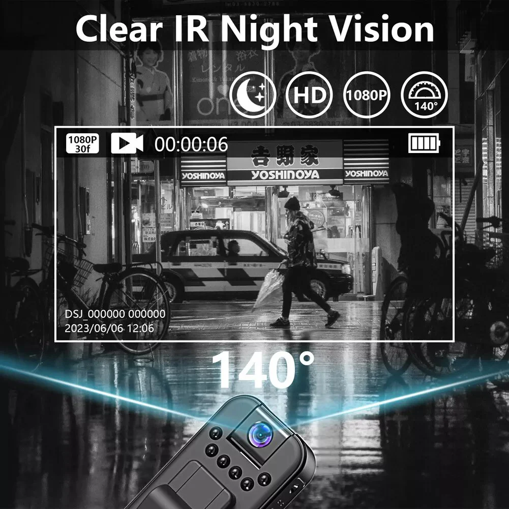 1080P HD Mini Camera with PIR Motion Detection | Portable Body Camera for Security, Travel, and Personal Use - Image 3