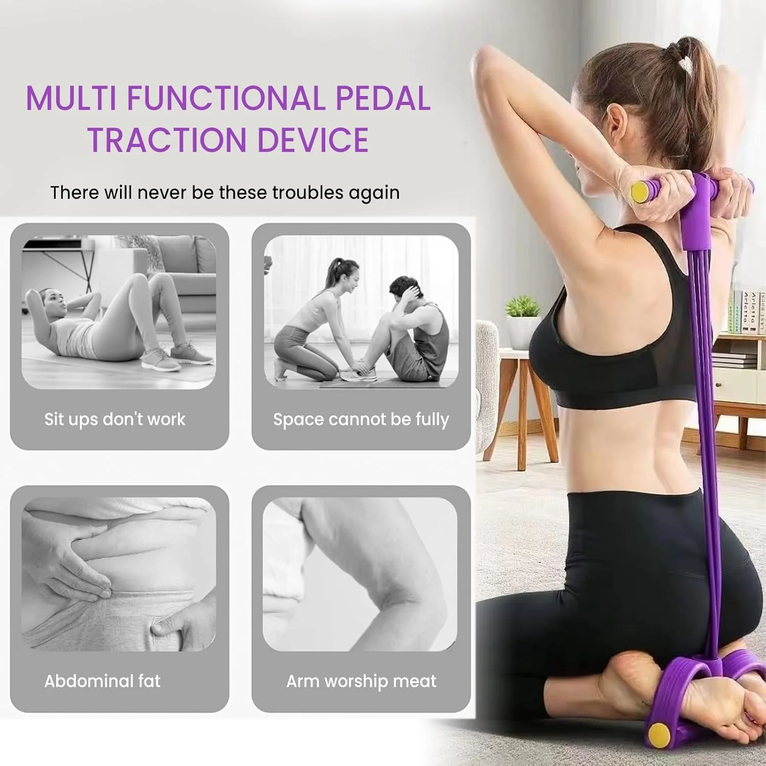 💪2025 latest 8-Tube Pedal Resistance Device - Detachable And Adjustable Pedal Resistance Device - Image 6