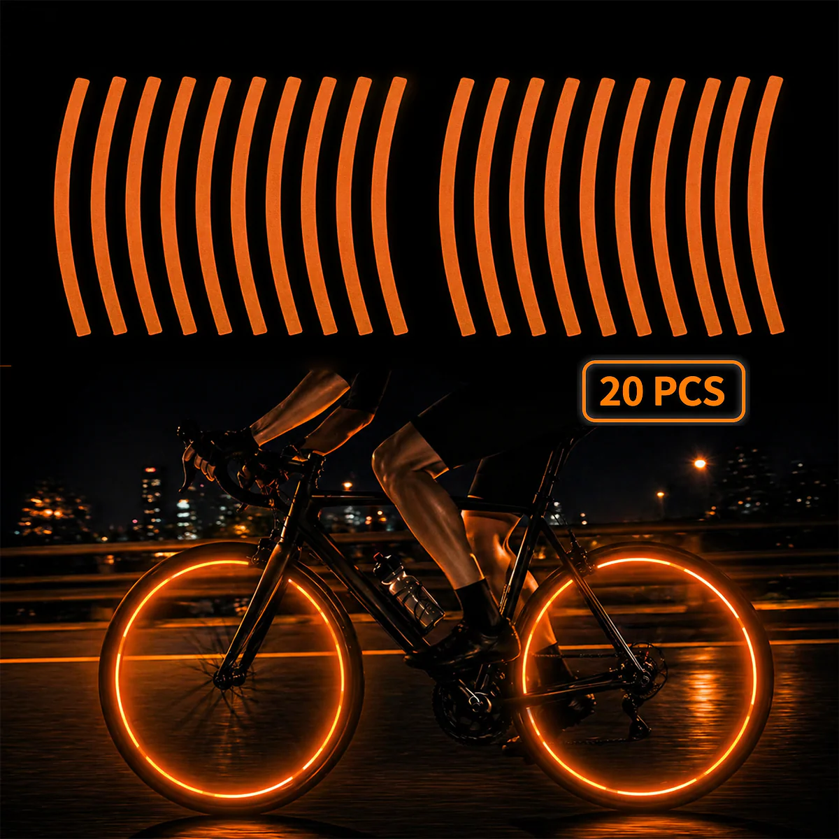 20pcs Reflective Stickersfor Bicycle, Car, Cycling, Bike, Motorcycle - Image 10