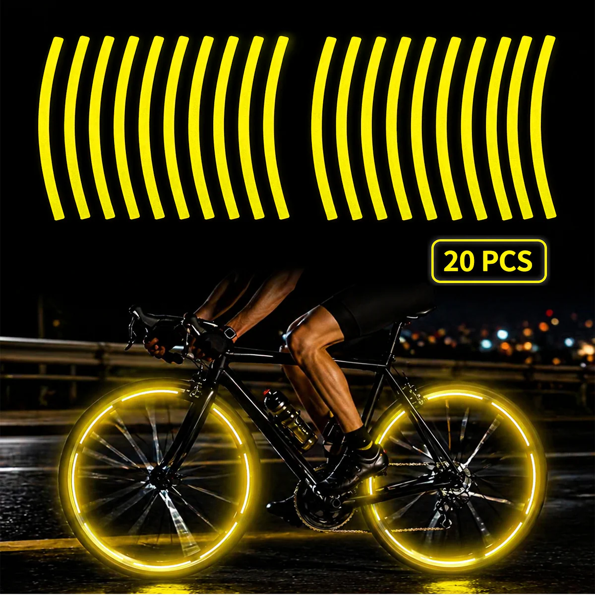 20pcs Reflective Stickersfor Bicycle, Car, Cycling, Bike, Motorcycle - Image 12