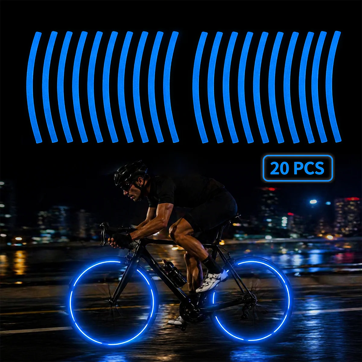 20pcs Reflective Stickersfor Bicycle, Car, Cycling, Bike, Motorcycle - Image 9