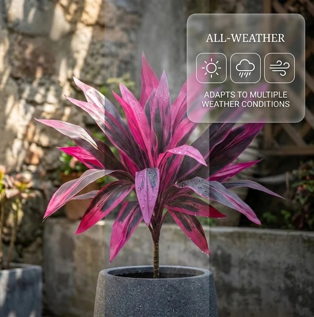 2Pcs Large Artificial Boston Fern & Dragon’s Blood Tree Plants - Image 6