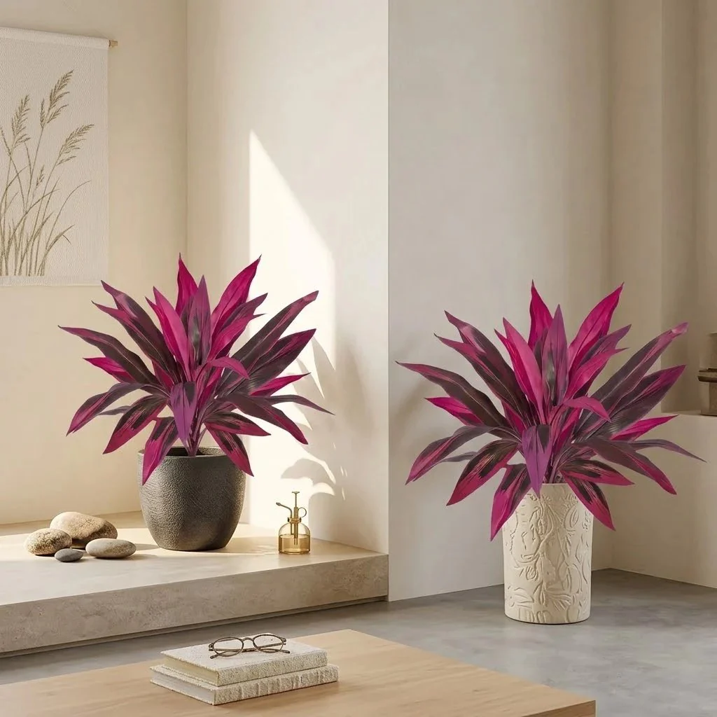 2Pcs Large Artificial Boston Fern & Dragon’s Blood Tree Plants - Image 8