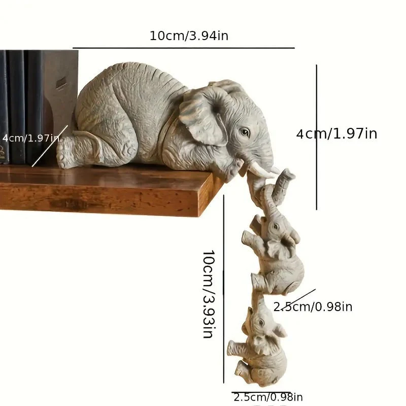 🔥Cute Elephant Hug Baby Resin Figurine Set - Image 6