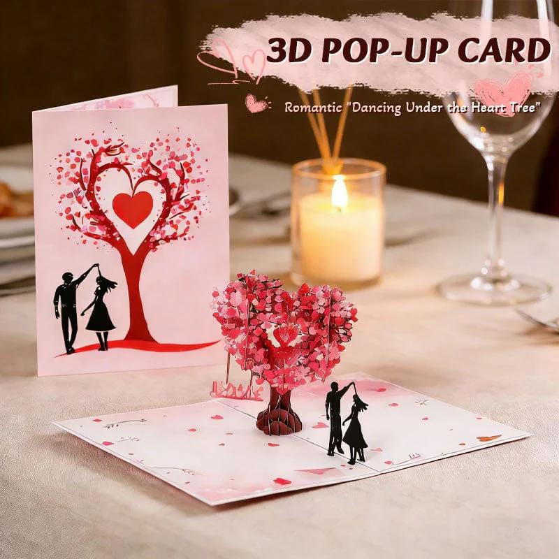 🔥3D Pop-Up Anniversary Card - Romantic Love Tree & Hearts Design💌 - Image 2