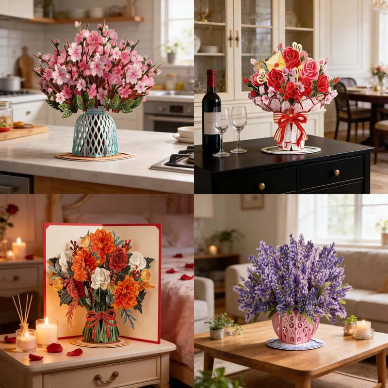 🌼💌 Forever-Blooming 3D Flower Pop-Up Card– Personalized Love Message & Everlasting Bloom 🎁 - Image 9