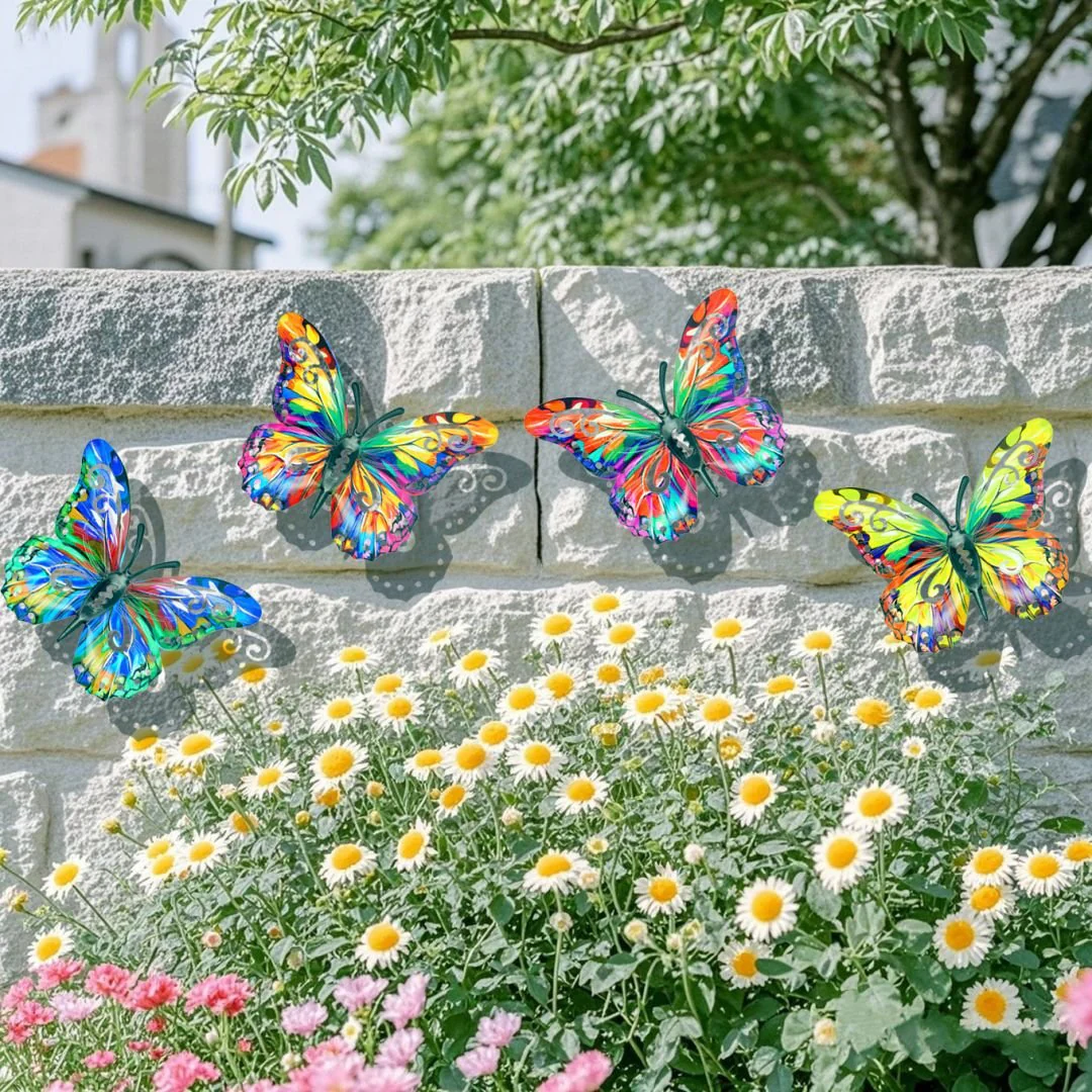 A complete set! 4Pcs Butterfly Metal Wall Decor - Image 3