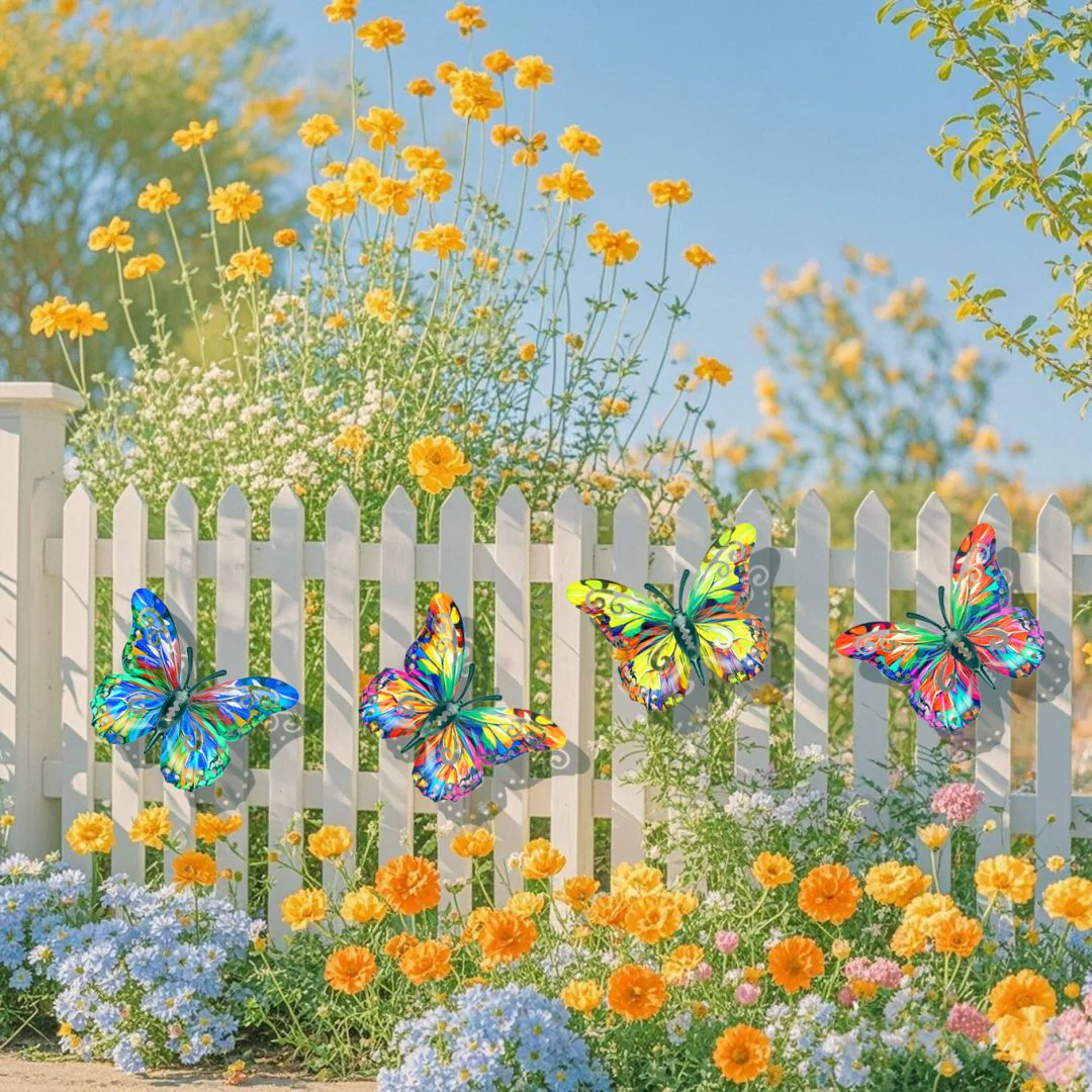 A complete set! 4Pcs Butterfly Metal Wall Decor - Image 4