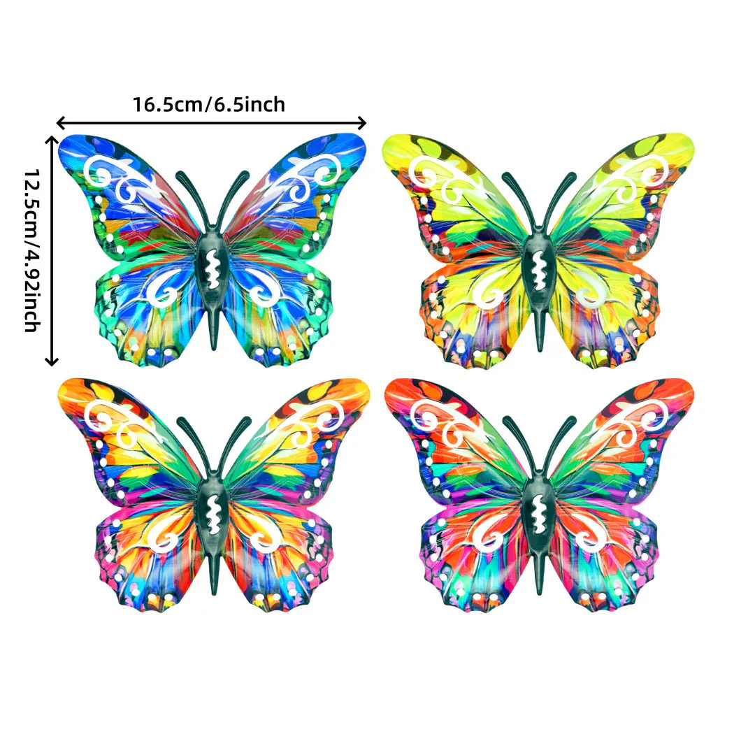 A complete set! 4Pcs Butterfly Metal Wall Decor - Image 6