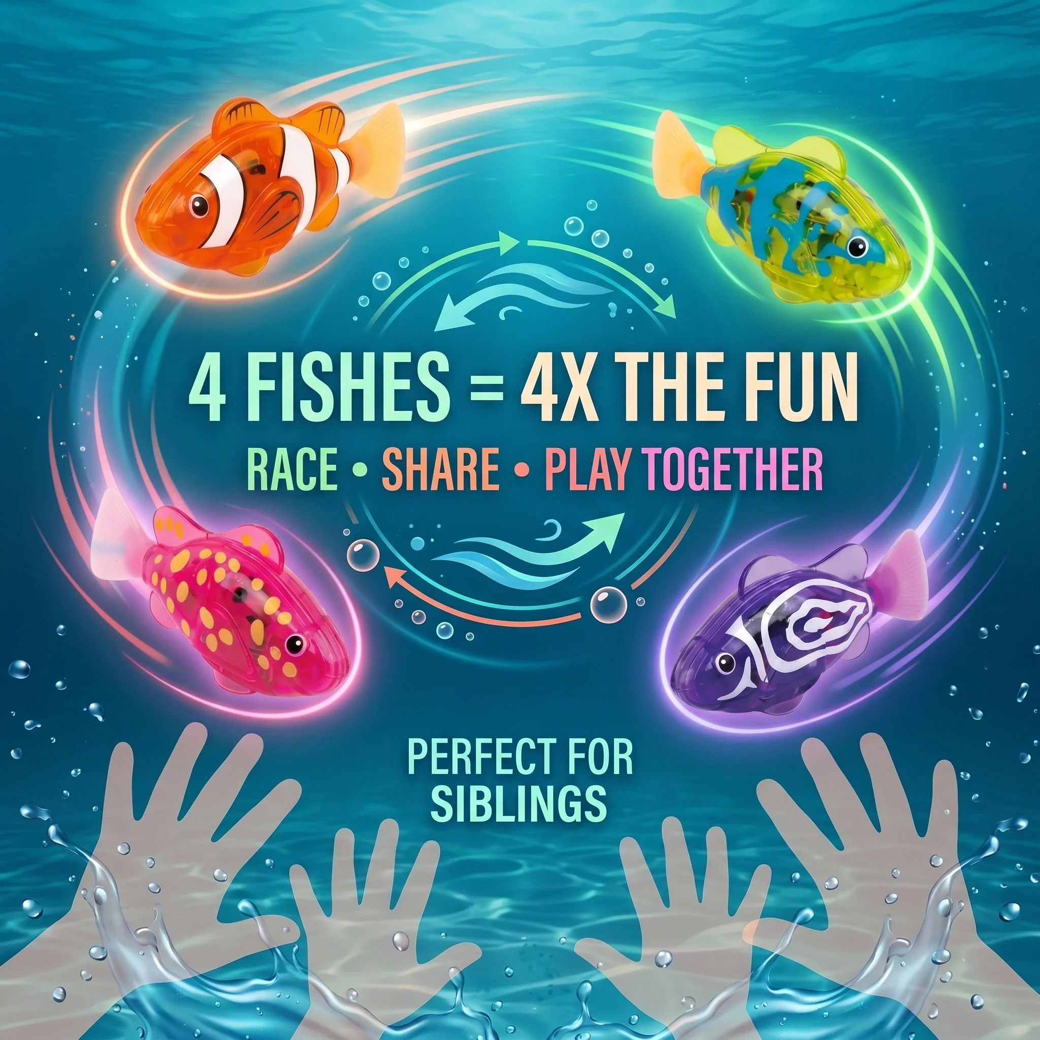 Electronic Pet Fish Bath Toy | LED Light Up | Auto-Swimming Bath Toy - Image 6