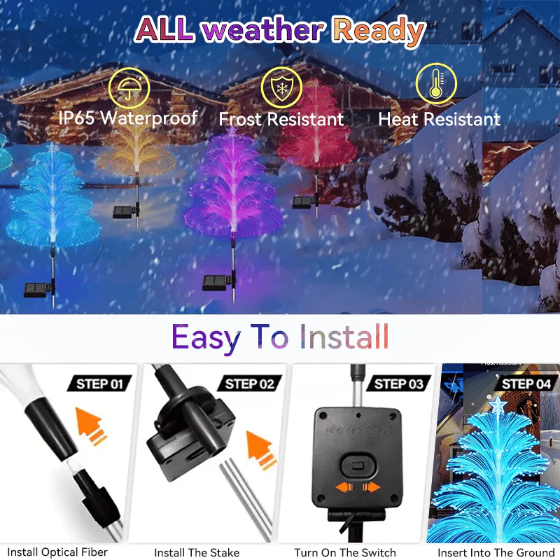 Seven Colors Gradient Solar Christmas Tree Light - Image 4