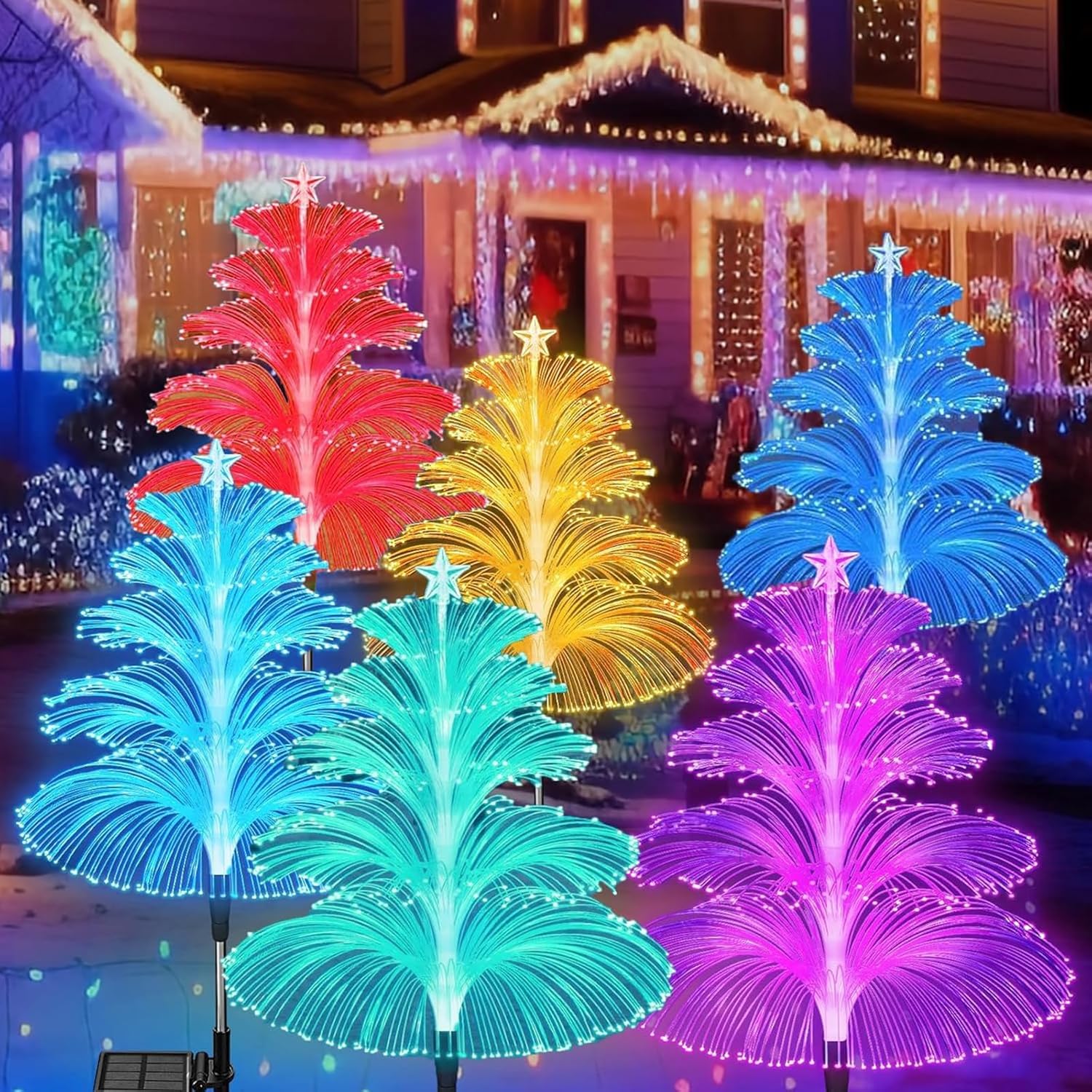 Seven Colors Gradient Solar Christmas Tree Light - Image 7