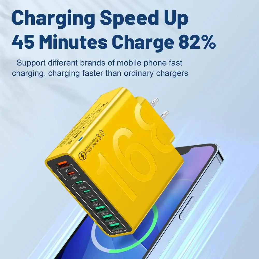 8-Port Smart USB-C & USB-A Fast Charging Hub for Phones & Tablets - Image 4