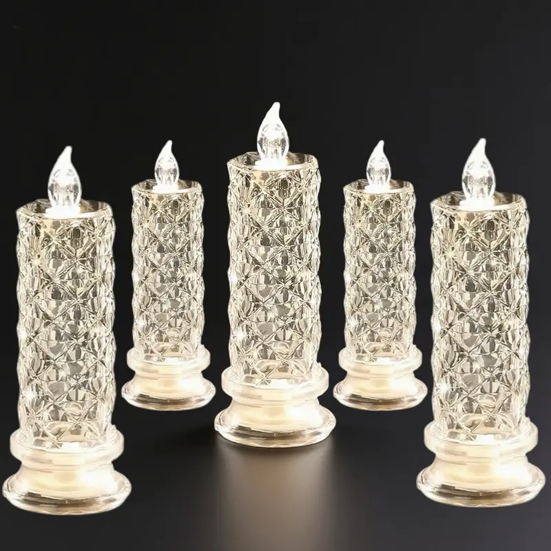 A set of 4 LED crystal candle lights ✨ - Image 10