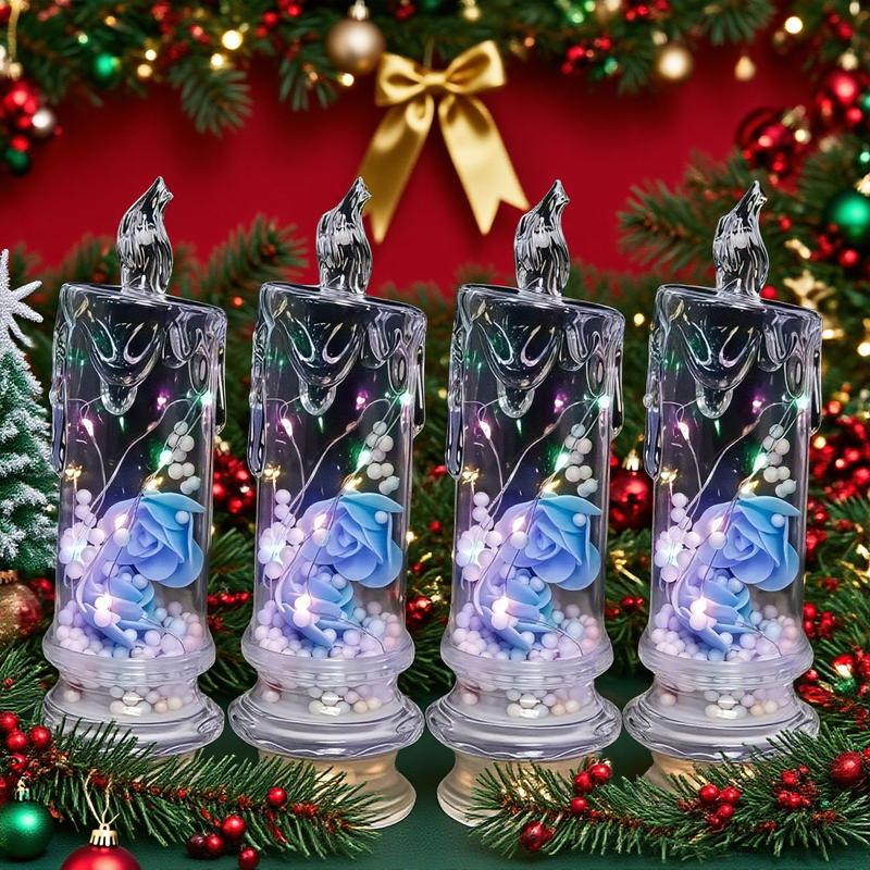 A set of 4 LED crystal candle lights ✨ - Image 2