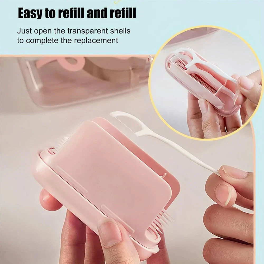 Automatic Pop-Up Dental Floss Dispenser Box Refillable Portable with Floss - Image 5