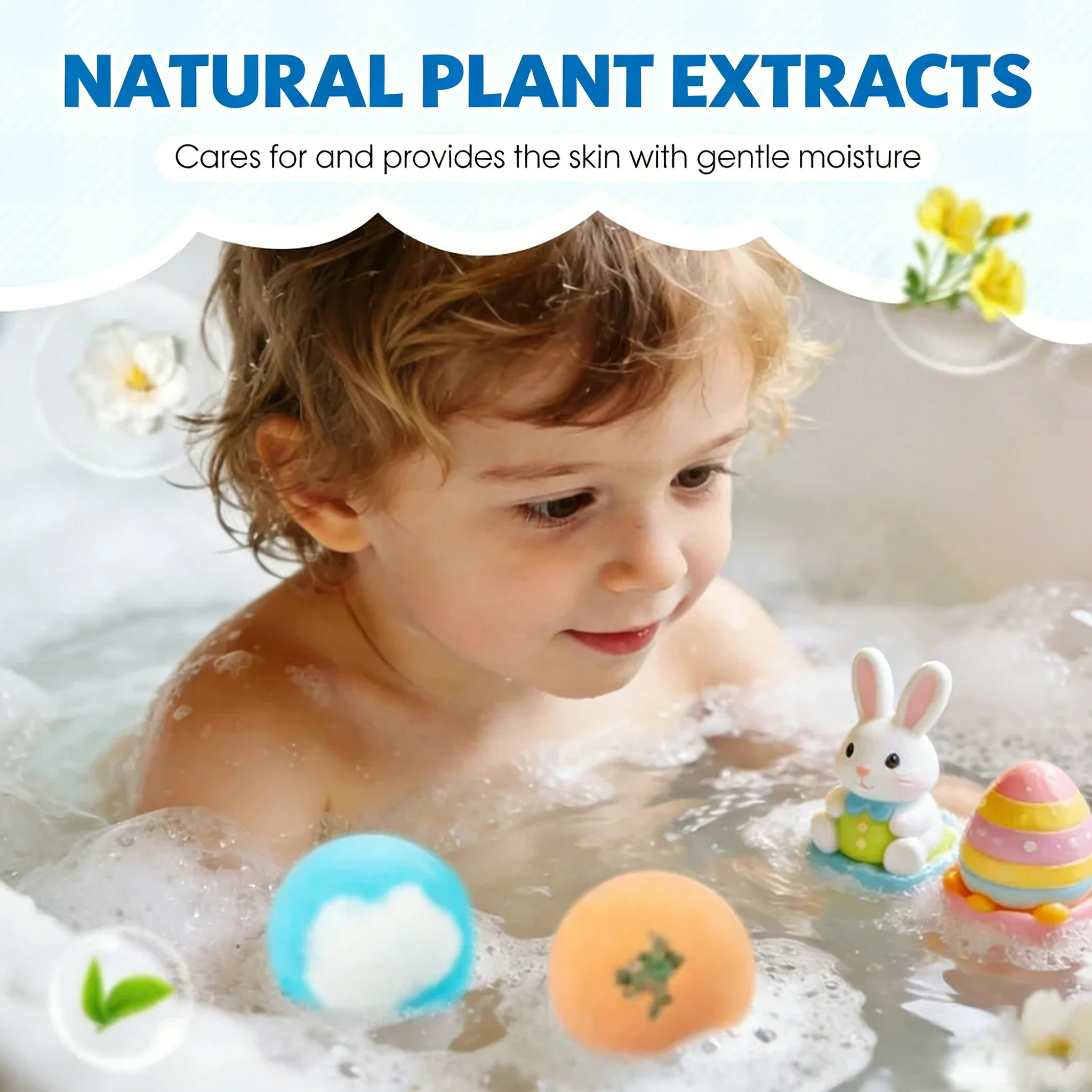 🔥🛁 Natural Bath Bombs for Kids with Mega Bubbles & Surprise Inside 🥚✨12 pcs[1 Box] - Image 3