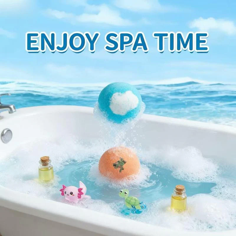 🔥🛁 Natural Bath Bombs for Kids with Mega Bubbles & Surprise Inside 🥚✨12 pcs[1 Box] - Image 6