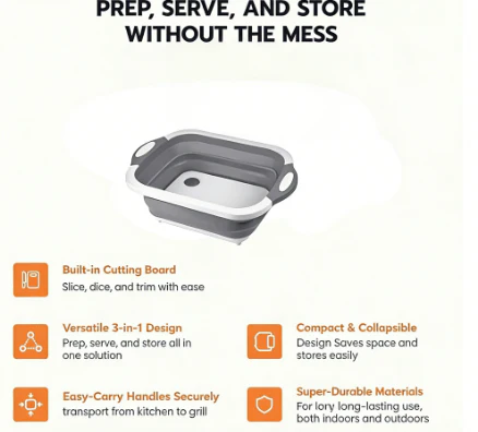 🍗🥗BBQ & Meal Prep Tub | Collapsible Prep Tub🍖🏕️ - Image 12
