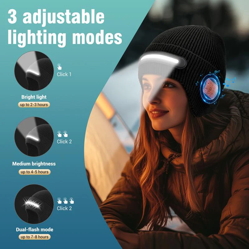 Bluetooth Beanie with Light - Image 4