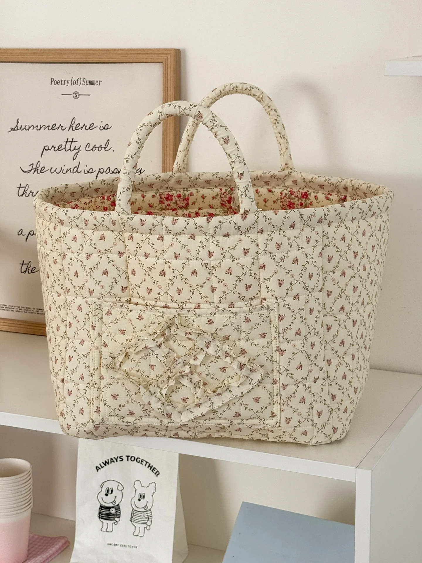 💐Boho Quilted Home Decor Tote - Image 4
