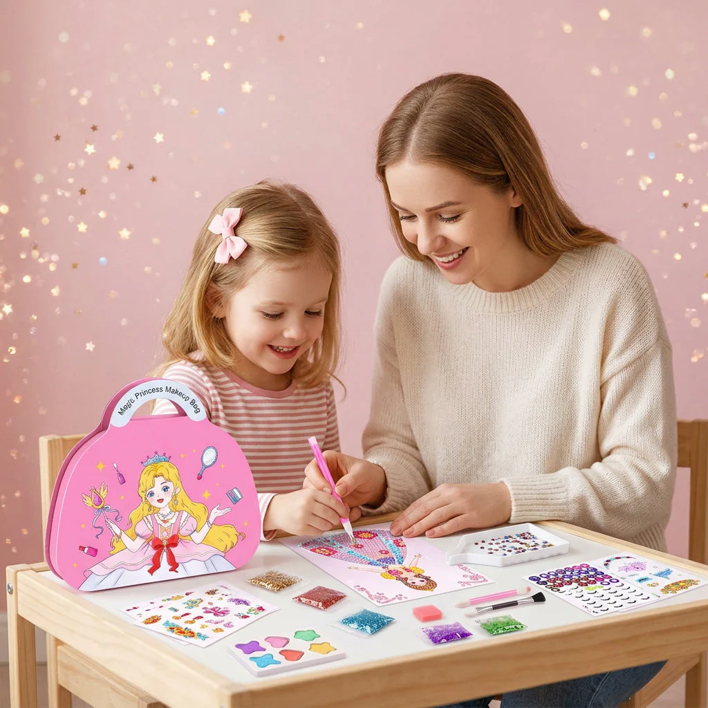 👗Special Diamond Painting & Princess Book Makeup Craft Kits Foil Art Books Set Play on Paper - Image 3