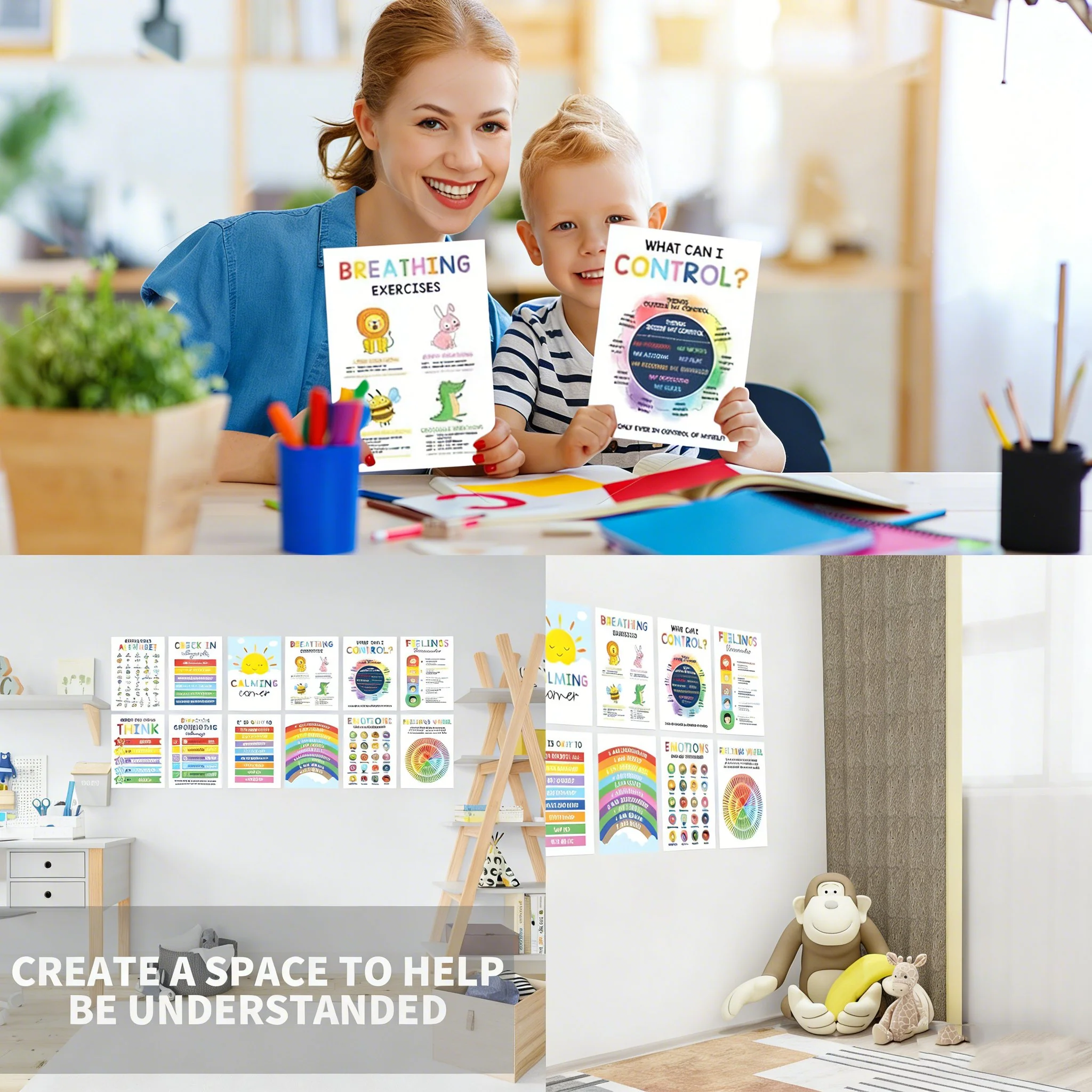 Calming Corner Posters&Feelings Wheel Chart🌈🧠 - Image 5