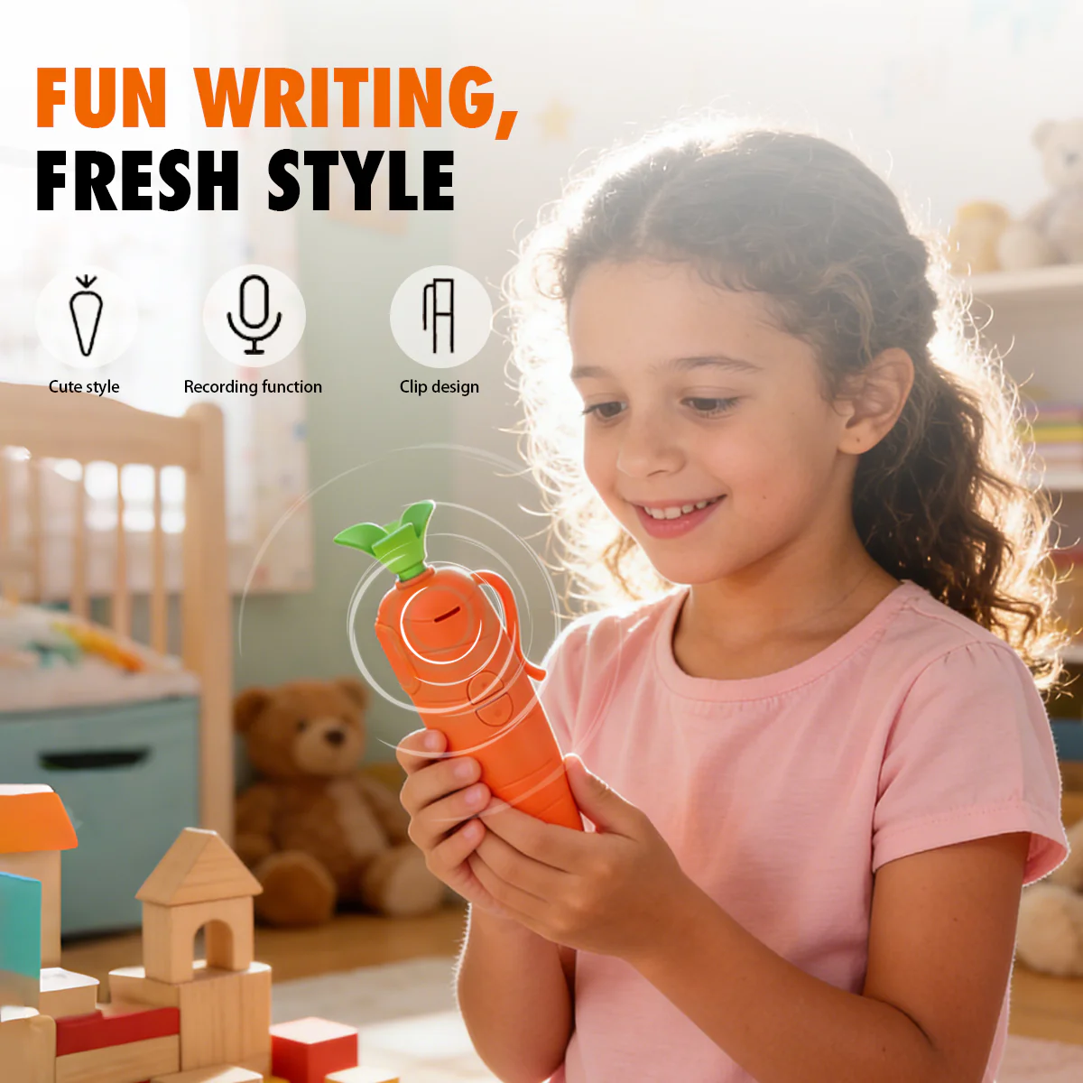 🥕🥕 Carrot That Talks: 60-Second Voice-Recording Magic Pen - Image 2