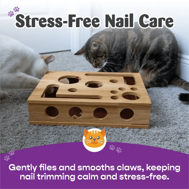🎁😻✨Cat Scratch Puzzle Enrichment Box: Nail File Stress Free Alternative to Clippers and Grinders - Image 3