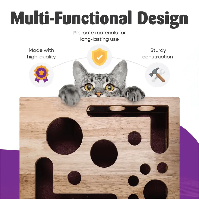 🎁😻✨Cat Scratch Puzzle Enrichment Box: Nail File Stress Free Alternative to Clippers and Grinders - Image 5