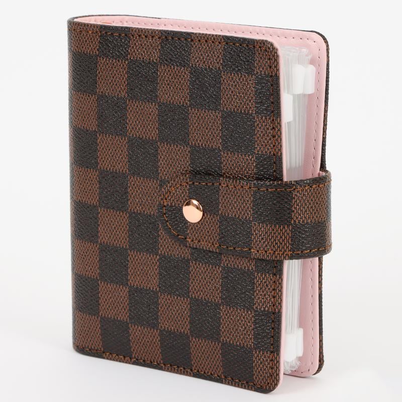 👛Checkered Pocket A7 Budget Mini Binder Wallet Planner Notebook with Money Stuffing Zip Envelopes👛 - Image 5