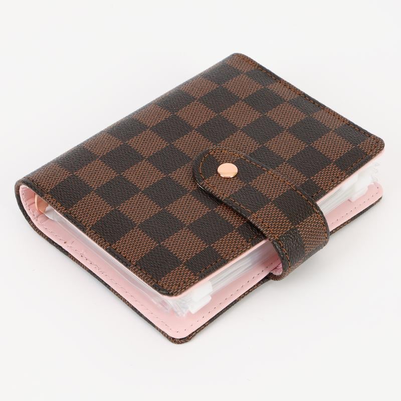 👛Checkered Pocket A7 Budget Mini Binder Wallet Planner Notebook with Money Stuffing Zip Envelopes👛 - Image 6