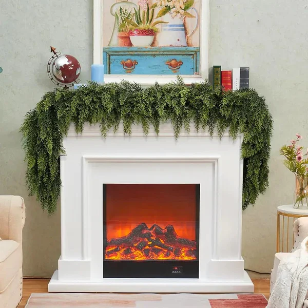 🎅⛄Christmas Artificial Cypress Leaf Vine Wreath🎄(1.8m) - Image 12