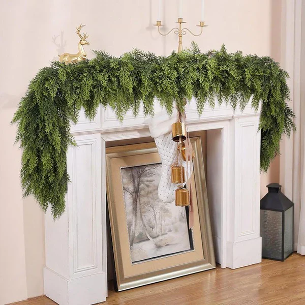 🎅⛄Christmas Artificial Cypress Leaf Vine Wreath🎄(1.8m) - Image 6