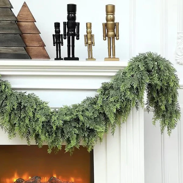 🎅⛄Christmas Artificial Cypress Leaf Vine Wreath🎄(1.8m) - Image 7
