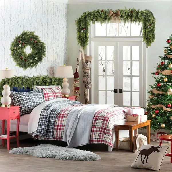 🎅⛄Christmas Artificial Cypress Leaf Vine Wreath🎄(1.8m) - Image 8